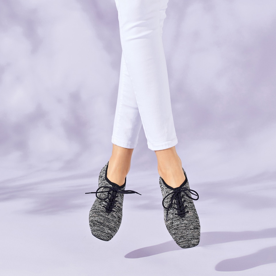 Evelyn Wool Square-toe Loafers in Dapple Grey | Women's Sustainable, Washable and Stylish Shoes | VIVAIA