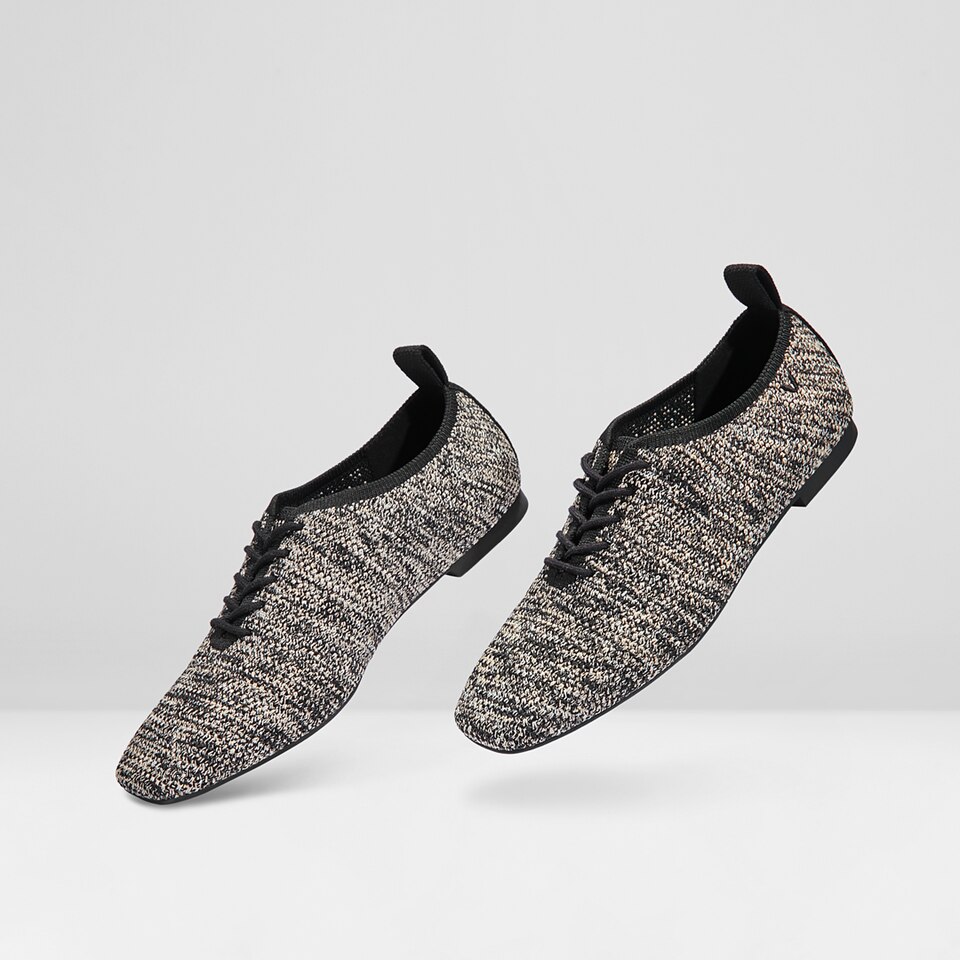 Evelyn Wool Square-toe Loafers in Dapple Grey | Women's Sustainable, Washable and Stylish Shoes | VIVAIA