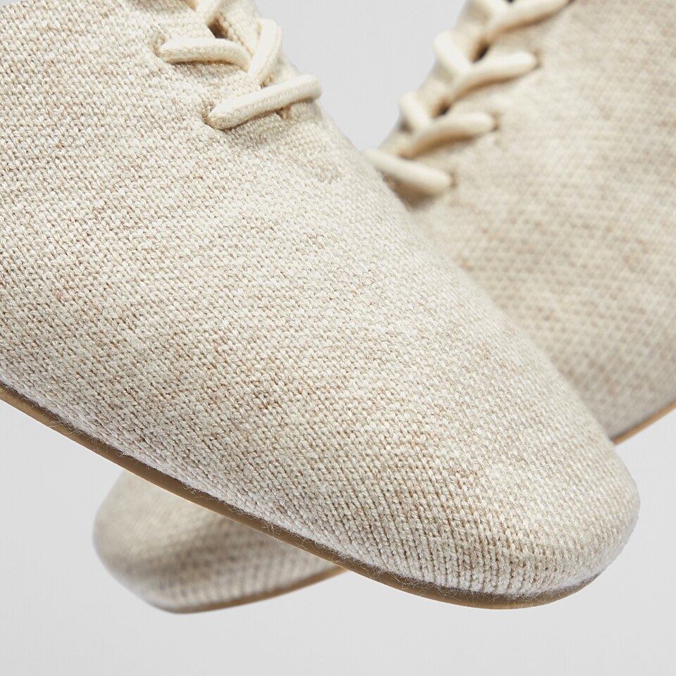 Evelyn Wool Square-toe Loafers in Cream Ivory | Women's Sustainable, Washable and Stylish Shoes | VIVAIA