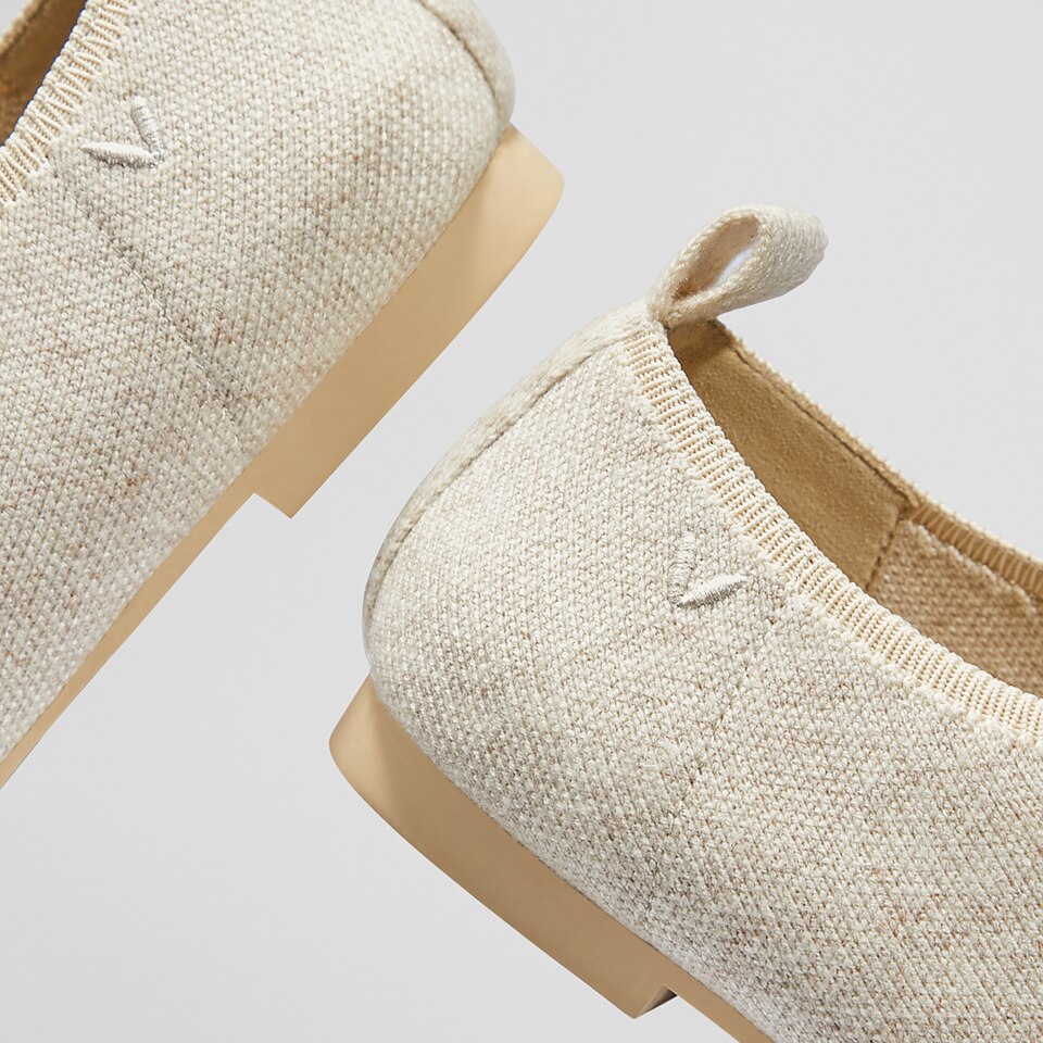 Evelyn Wool Square-toe Loafers in Cream Ivory | Women's Sustainable, Washable and Stylish Shoes | VIVAIA