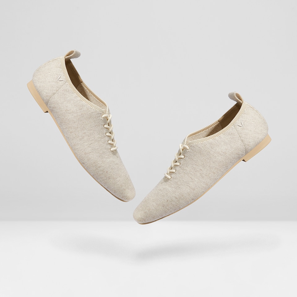 Evelyn Wool Square-toe Loafers in Cream Ivory | Women's Sustainable, Washable and Stylish Shoes | VIVAIA