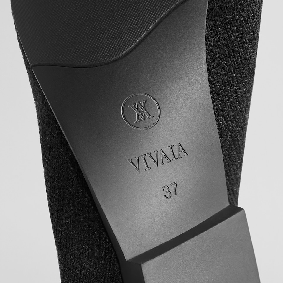 Evelyn Wool Square-toe Loafers in Black | Women's Sustainable, Washable and Stylish Shoes | VIVAIA
