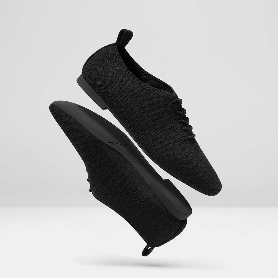 Evelyn Wool Square-toe Loafers in Black | Women's Sustainable, Washable and Stylish Shoes | VIVAIA