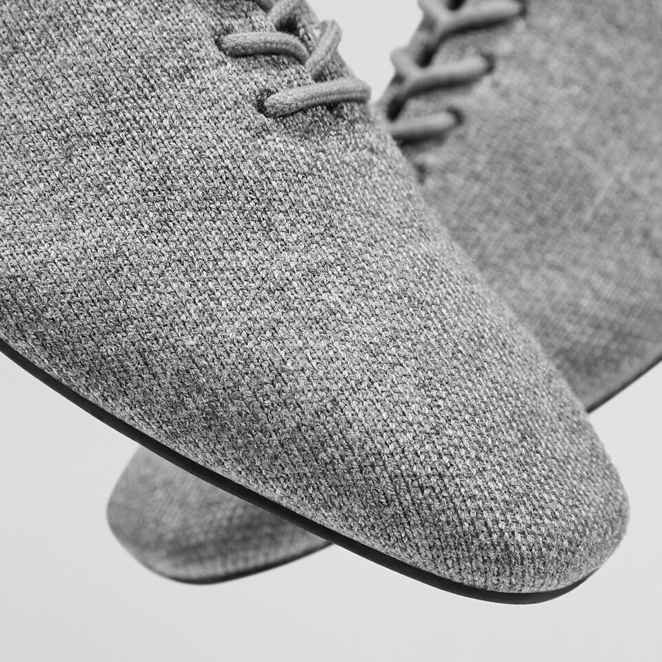 Evelyn Wool Square-toe Loafers in Rich Grey | Women's Sustainable, Washable and Stylish Shoes | VIVAIA