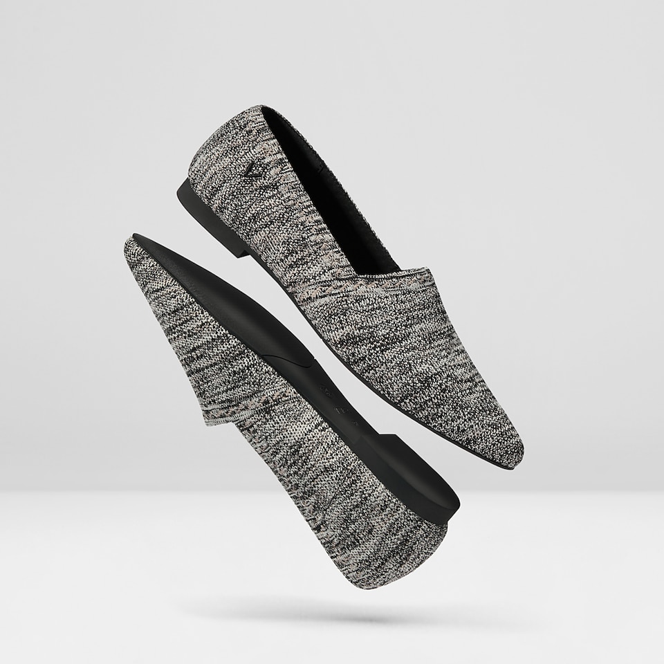 Mona Pointy Loafers in Dapple Black | Women's Sustainable, Washable and Stylish Shoes | VIVAIA