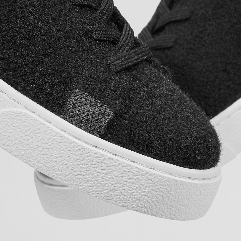 Kama Round-toe Wool Sneakers in Black | Women's Sustainable and Stylish Shoes | VIVAIA