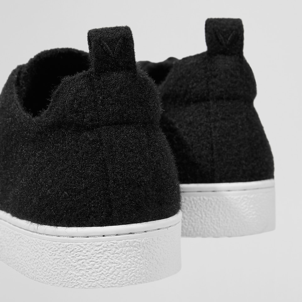 Kama Round-toe Wool Sneakers in Black | Women's Sustainable and Stylish Shoes | VIVAIA