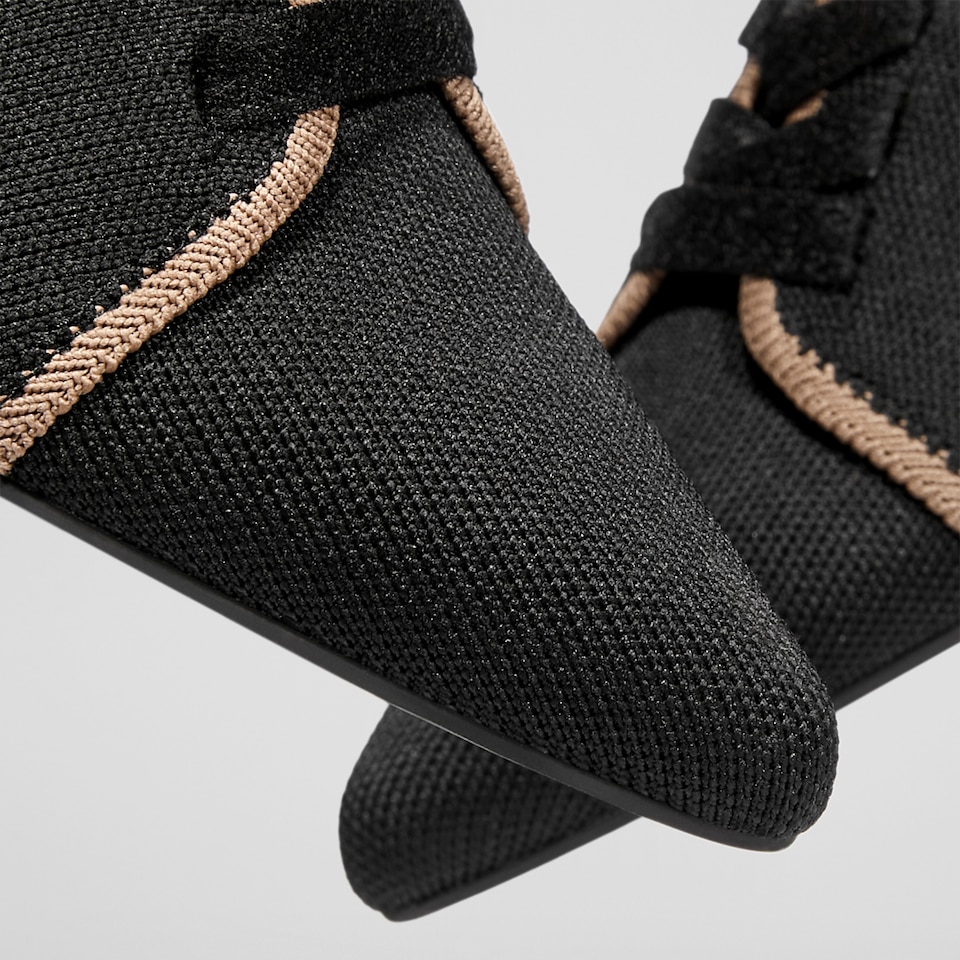 Grace Pointy Oxfords in Black | Women's Sustainable and Stylish Shoes | VIVAIA