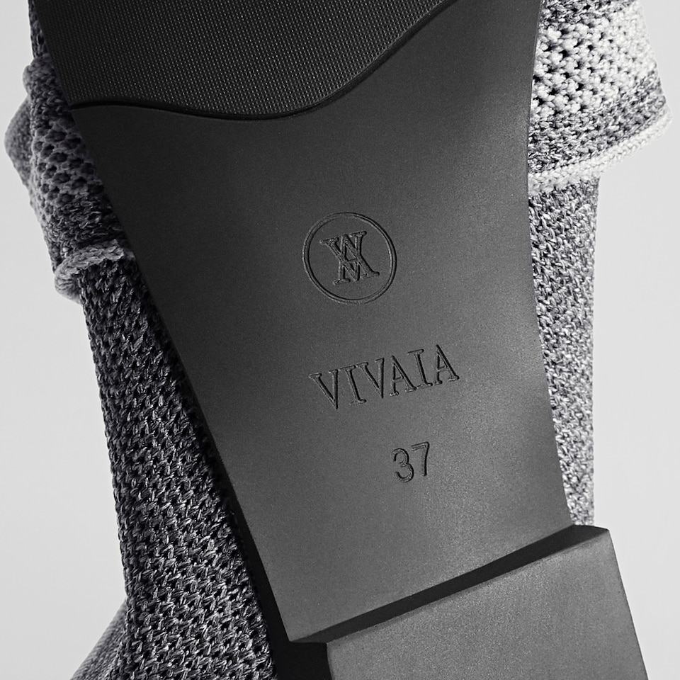 Daphne Pointy Mary Jane Flats in Rich Grey | Women's Sustainable, Washable and Stylish Shoes | VIVAIA