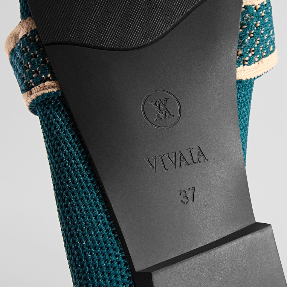Daphne Pointy Mary Jane Flats in Deep Peacock | Women's Sustainable, Washable and Stylish Shoes | VIVAIA