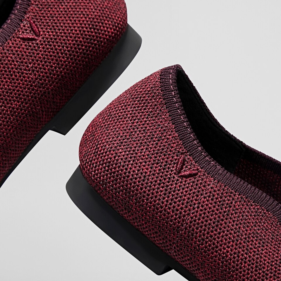 Daphne Pointy Mary Jane Flats in Garnet Red | Women's Sustainable, Washable and Stylish Shoes | VIVAIA