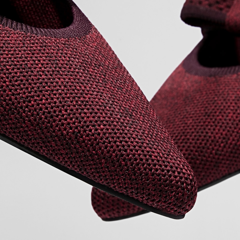 Daphne Pointy Mary Jane Flats in Garnet Red | Women's Sustainable, Washable and Stylish Shoes | VIVAIA