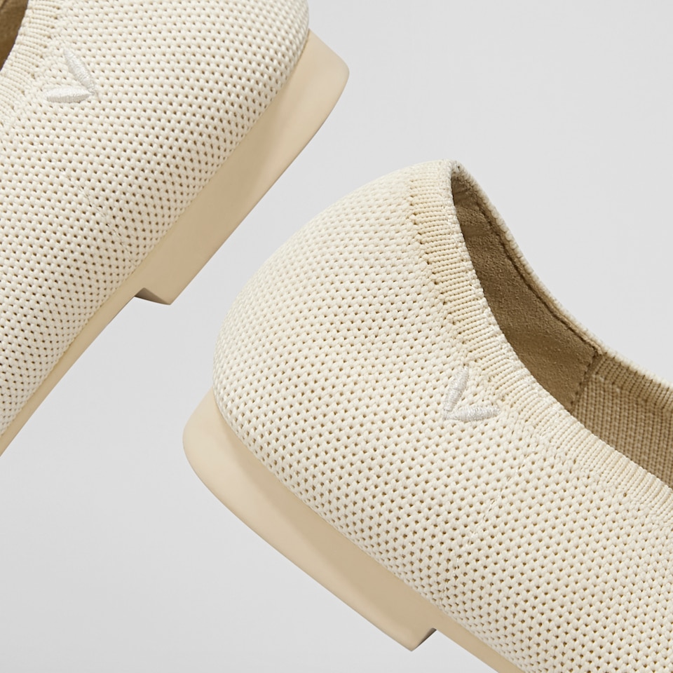 Daphne Pointy Mary Jane Flats in Cream Ivory | Women's Sustainable, Washable and Stylish Shoes | VIVAIA