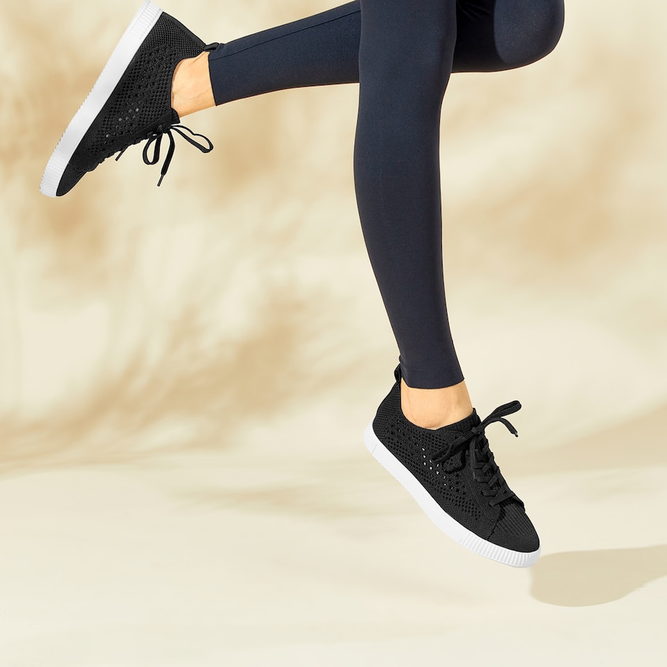 Polly Round-toe Sneakers in Black | Women's Sustainable, Washable and Stylish Shoes | VIVAIA