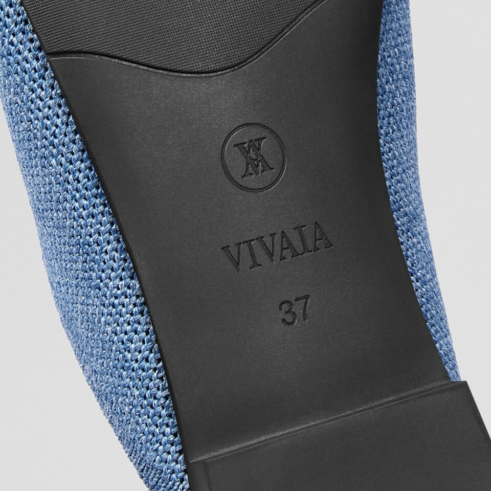 Molly Pointed-Toe Bow Mules in Grey Blue - Women's Sustainable and Stylish Shoes | Vivaia
