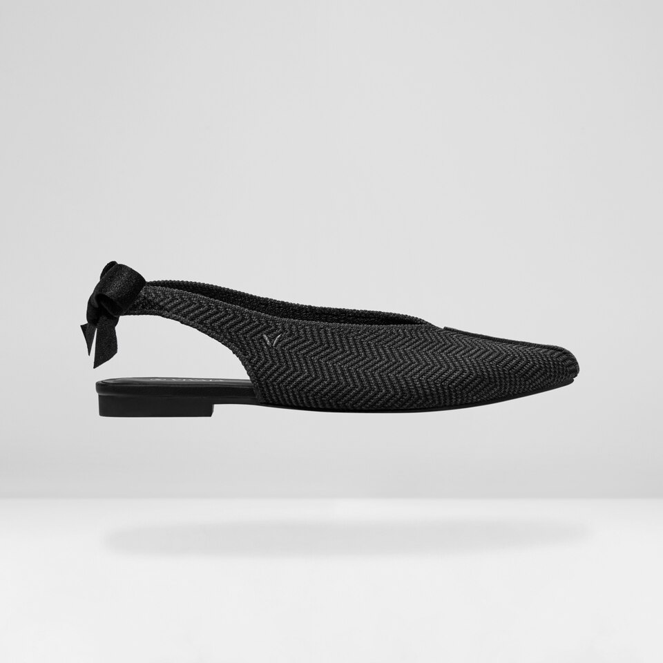 Emily Pointed-toe Sling-Back Sandals in Black - Women's Sustainable, Washable and Stylish Shoes | Vivaia