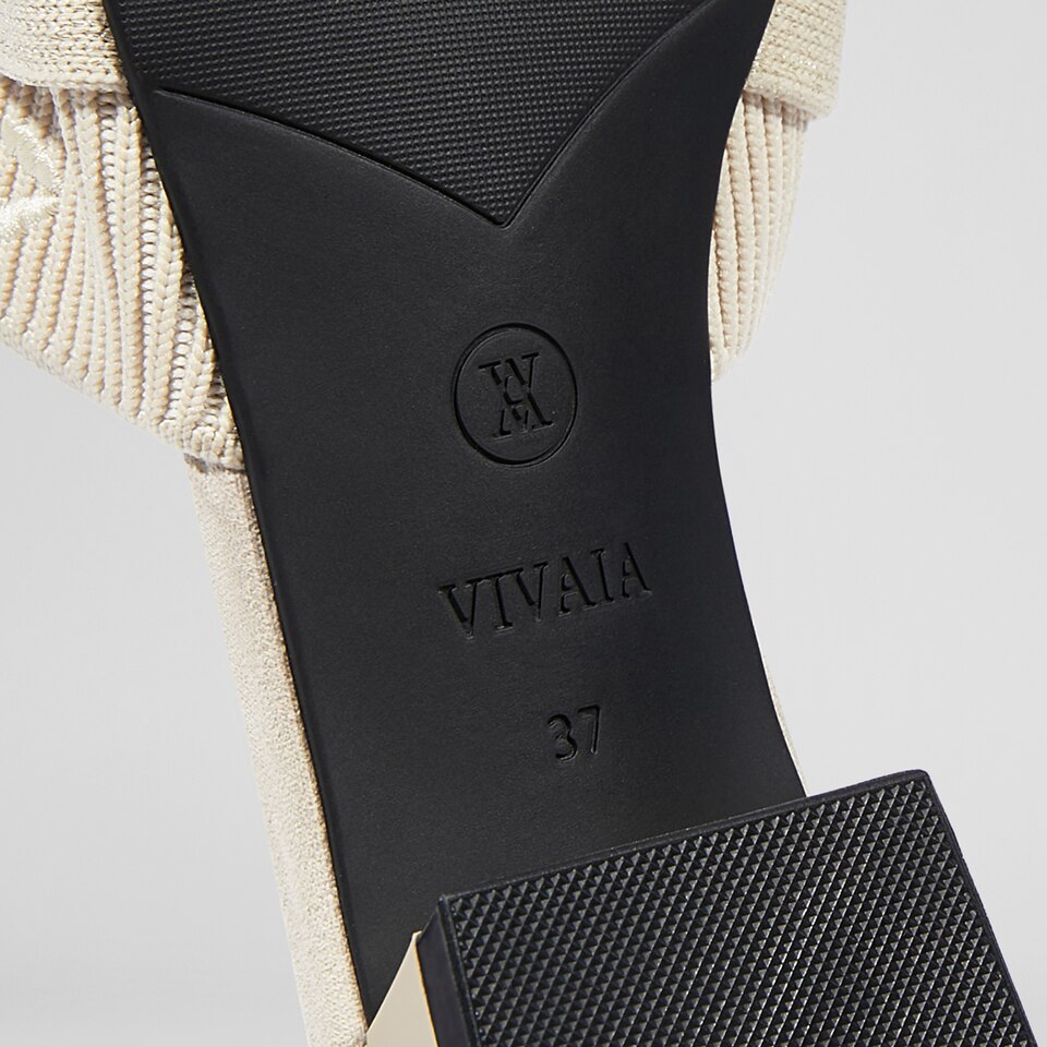 Yaffa Pointed-Toe Knot Mules in Cream Ivory - Women's Sustainable and Stylish Shoes | Vivaia