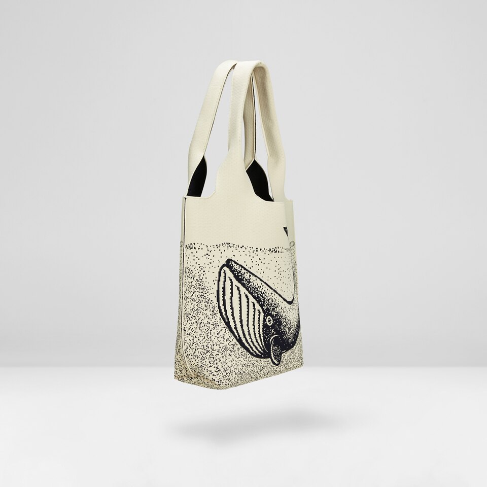 Yoki Tote Bag in Marine Whale - Women's Sustainable, Washable and Stylish Knitbags | Vivaia
