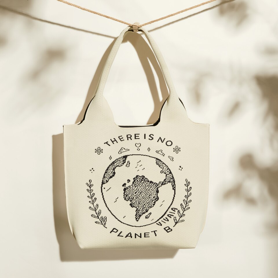 Yoki Tote Bag in Planet Earth - Women's Sustainable, Washable and Stylish Knitbags | Vivaia