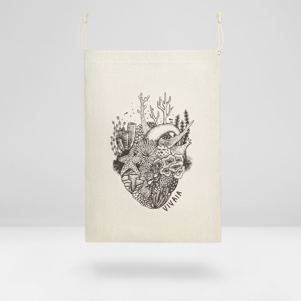 Canva Storage Bag in Ocean Heart - Women's Sustainable, Washable and Stylish Knitbags | Vivaia