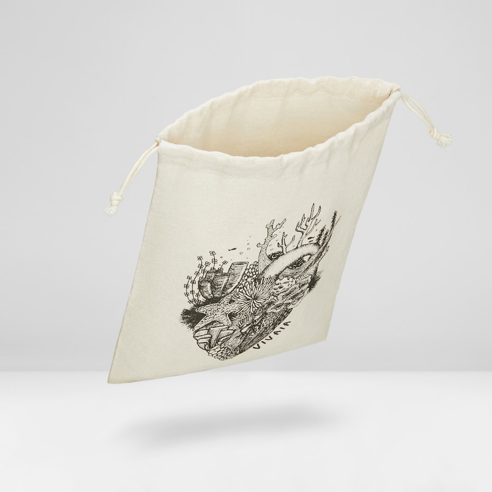 Canva Storage Bag in Ocean Heart - Women's Sustainable, Washable and Stylish Knitbags | Vivaia