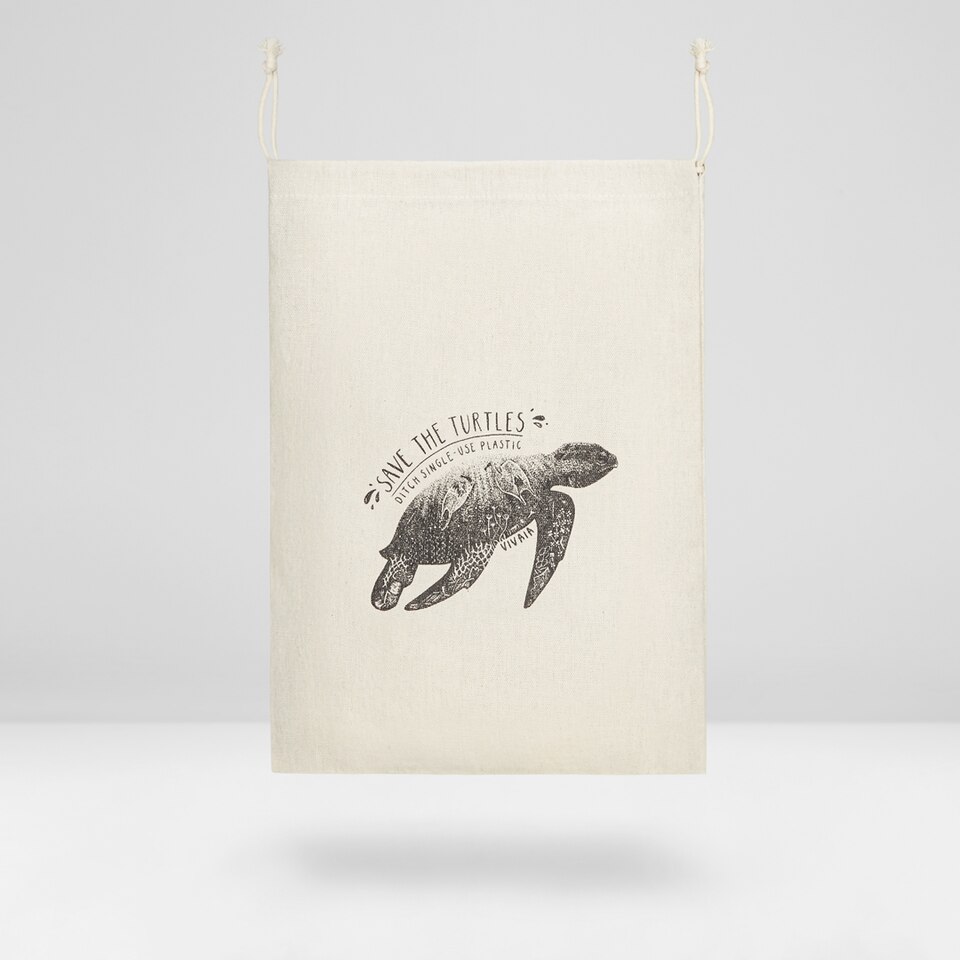 Canva Storage Bag in Sea Turtle - Women's Sustainable, Washable and Stylish Knitbags | Vivaia