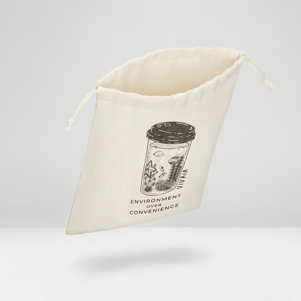 Canva Storage Bag in Nature Cup-Sustainable, Washable Knitbags | VIVAIA