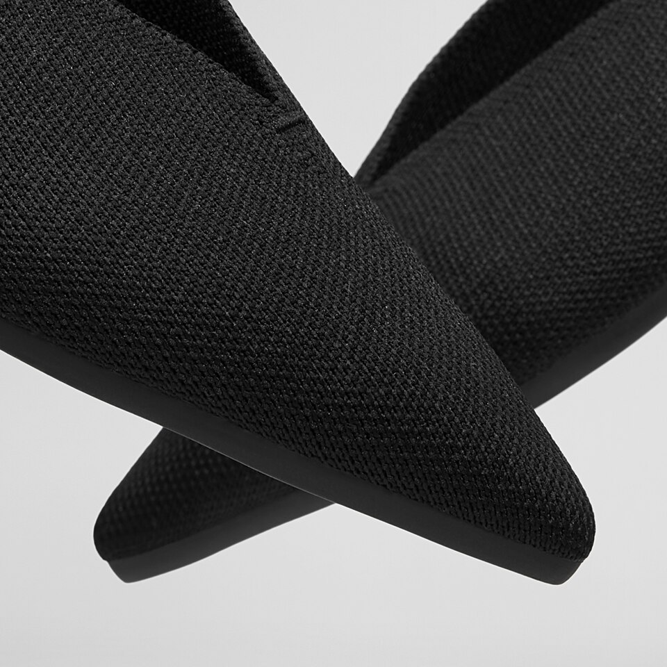 Varun Pointy Flats in Deep Ebony | Women's Sustainable, Washable and Stylish Shoes | VIVAIA