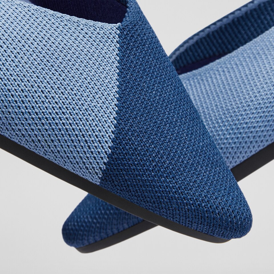 Valencia Pointy Flats in Cornflower Ocean | Women's Sustainable, Washable and Stylish Shoes | VIVAIA