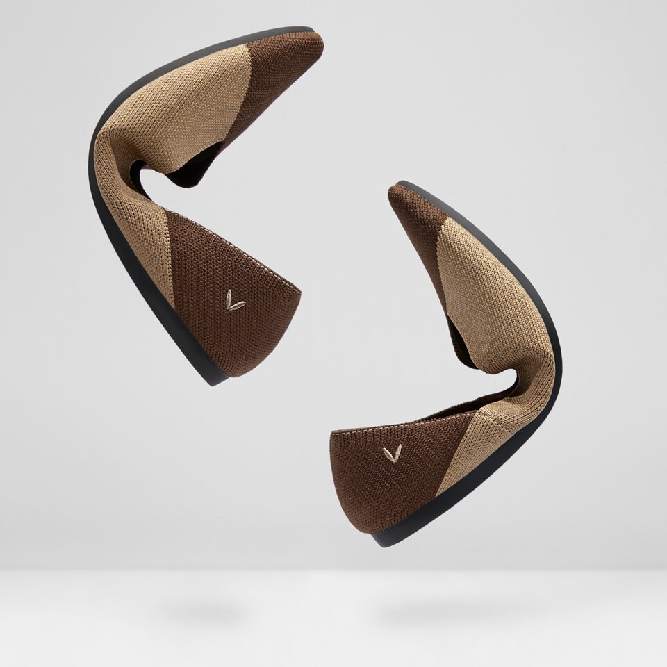 Valencia Pointy Flats in Tan Russet | Women's Sustainable, Washable and Stylish Shoes | VIVAIA