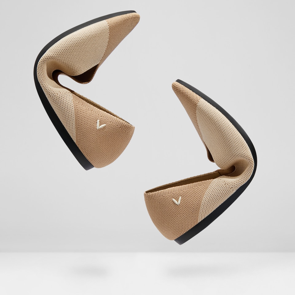 Valencia Pointy Flats in Wheat Natural | Women's Sustainable, Washable and Stylish Shoes | VIVAIA