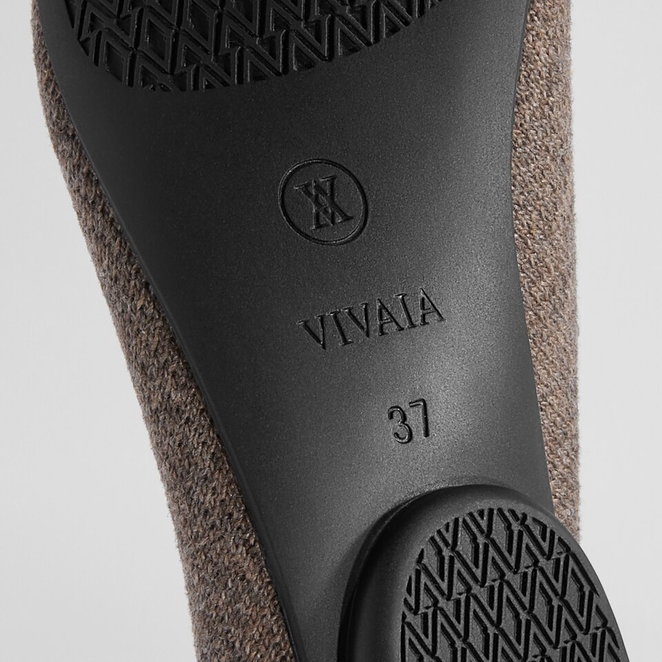 Tamia Wool Round-toe Flats in Coffee Brown | Women's Sustainable, Washable and Stylish Shoes | VIVAIA