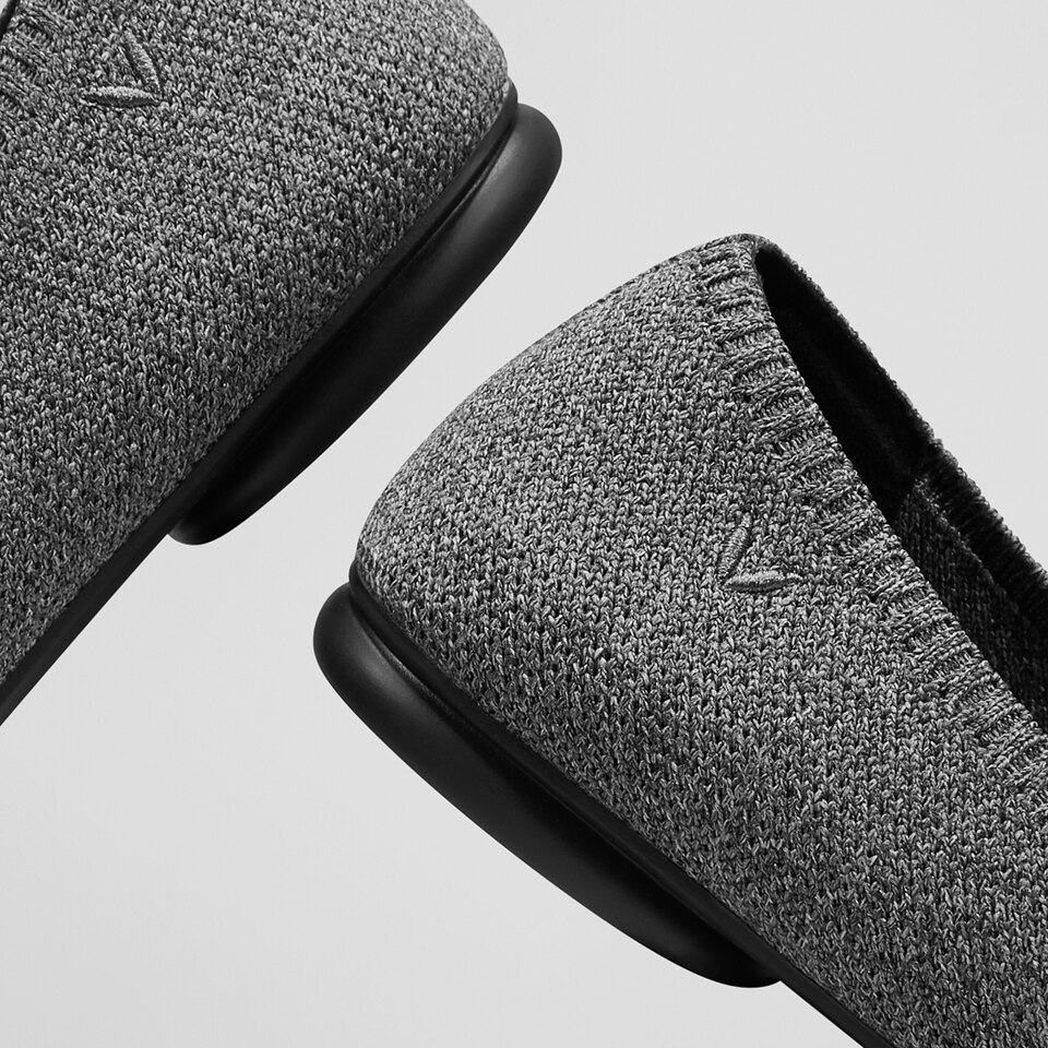 Tamia Round-toe Flats in Rich Grey | Women's Sustainable, Washable and Stylish Shoes | VIVAIA