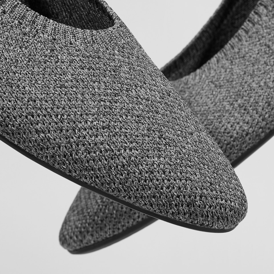 Tamia Round-toe Flats in Rich Grey | Women's Sustainable, Washable and Stylish Shoes | VIVAIA