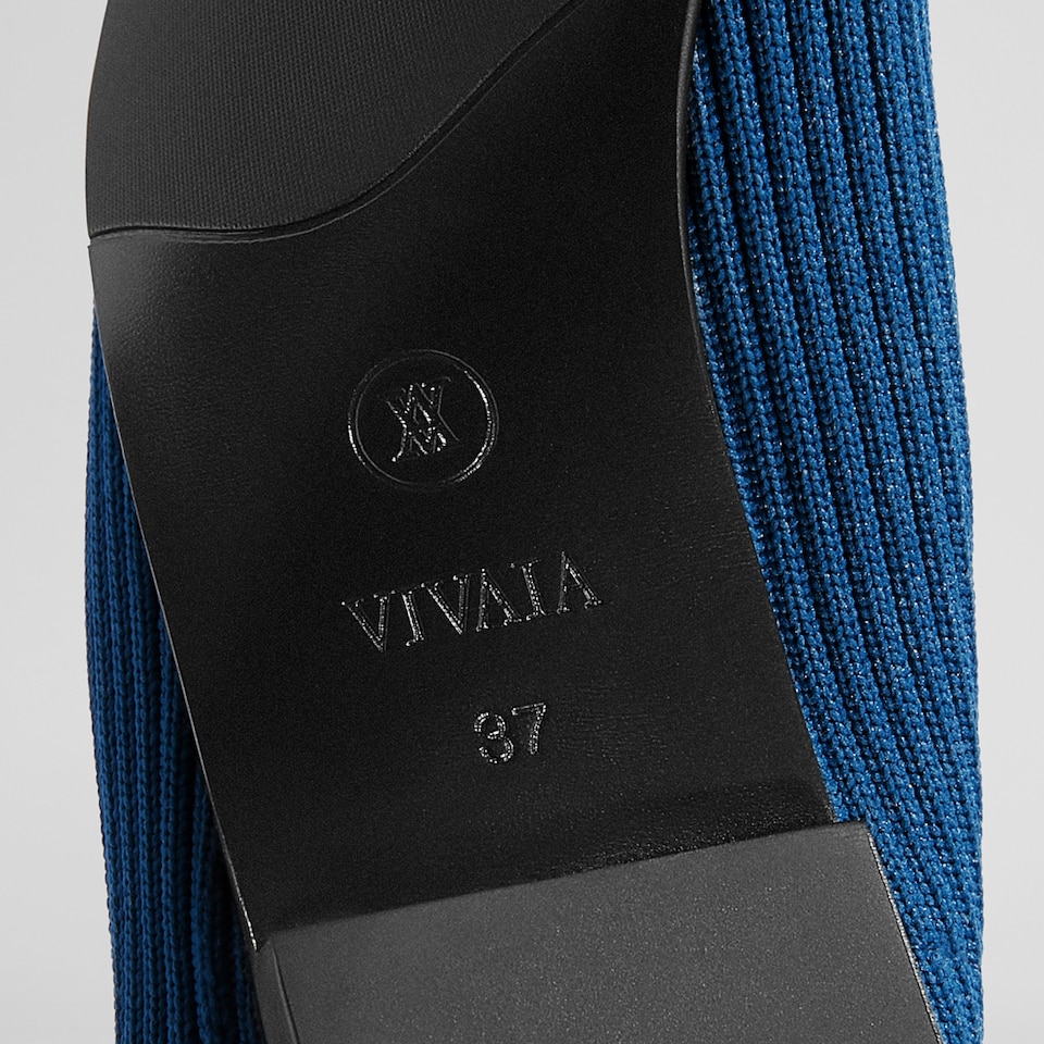 Sylvia Square-toe Loafers in Marine Blue | Women's Sustainable, Washable and Stylish Shoes | VIVAIA