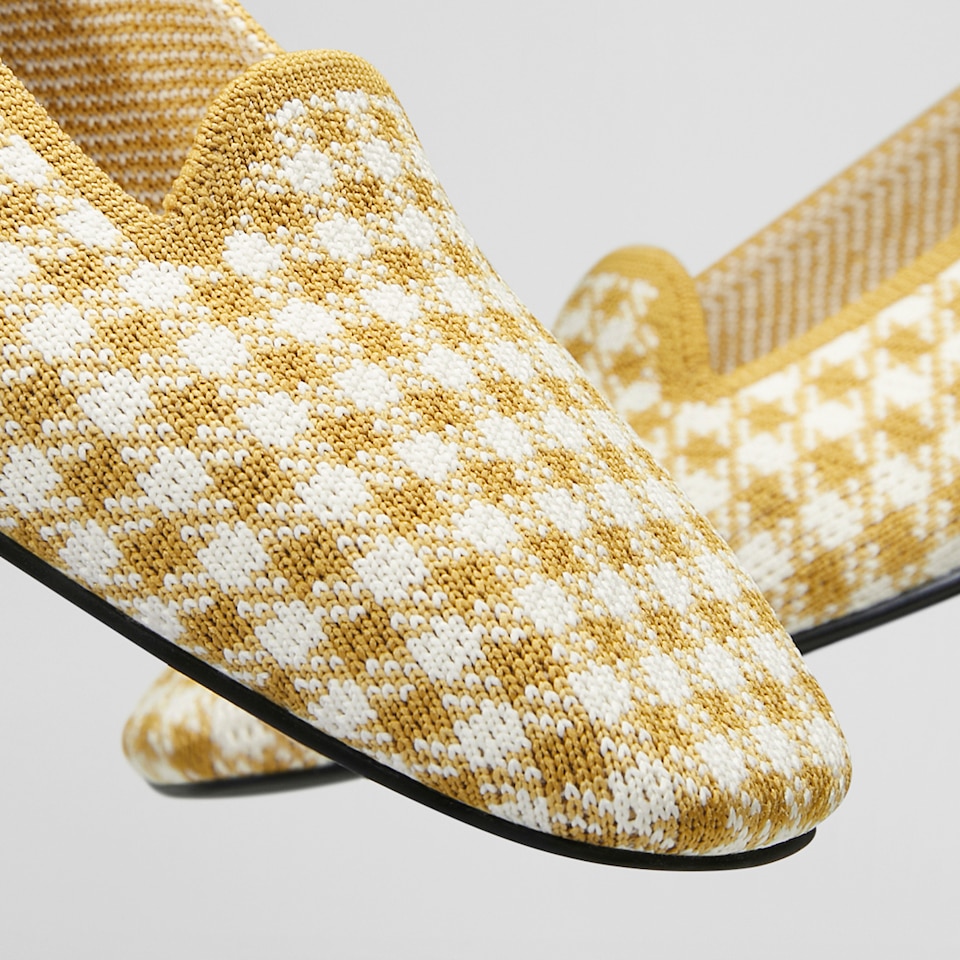 Sylvia Square-toe Loafers in Tuscany Yellow | Women's Sustainable, Washable and Stylish Shoes | VIVAIA