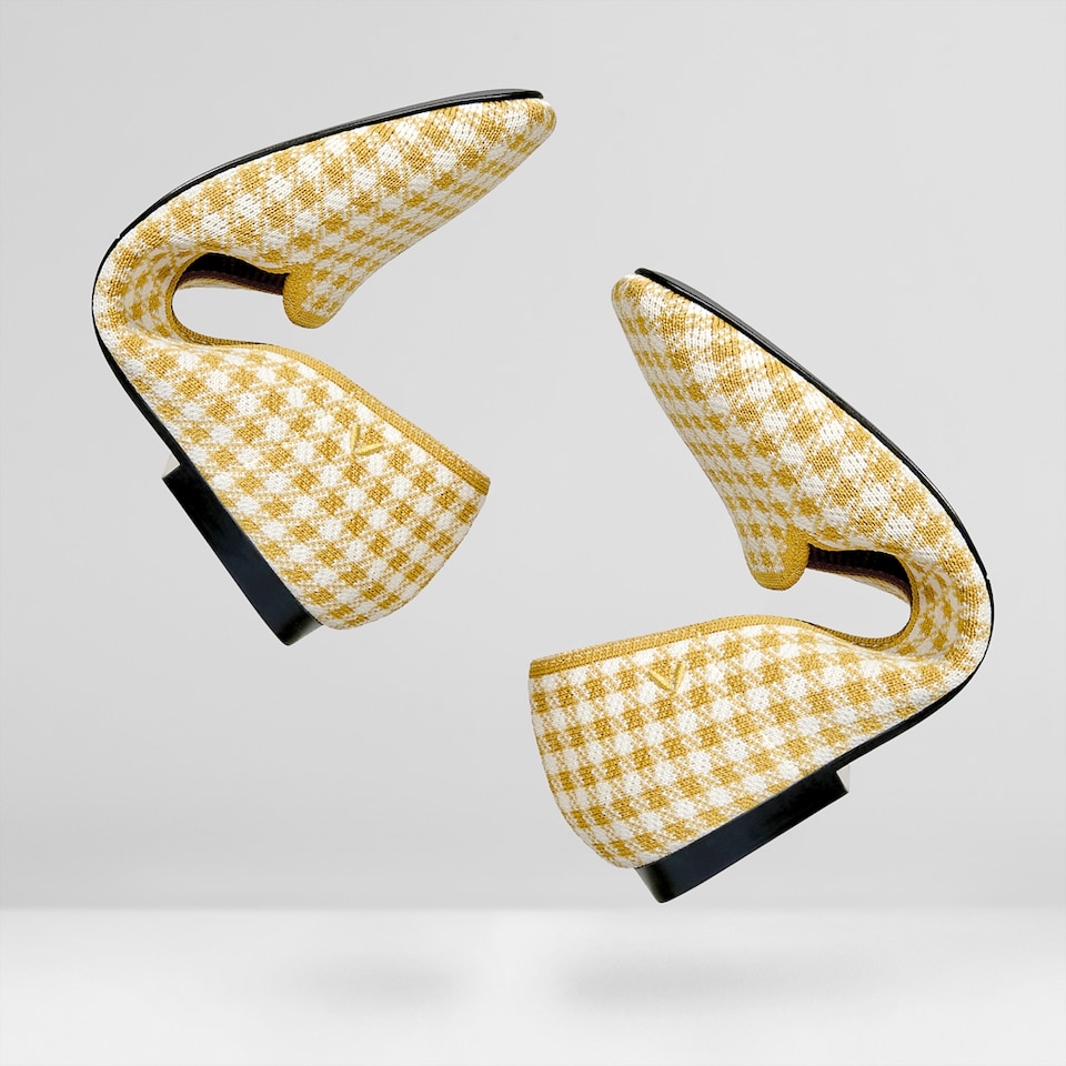 Sylvia Square-toe Loafers in Tuscany Yellow | Women's Sustainable, Washable and Stylish Shoes | VIVAIA