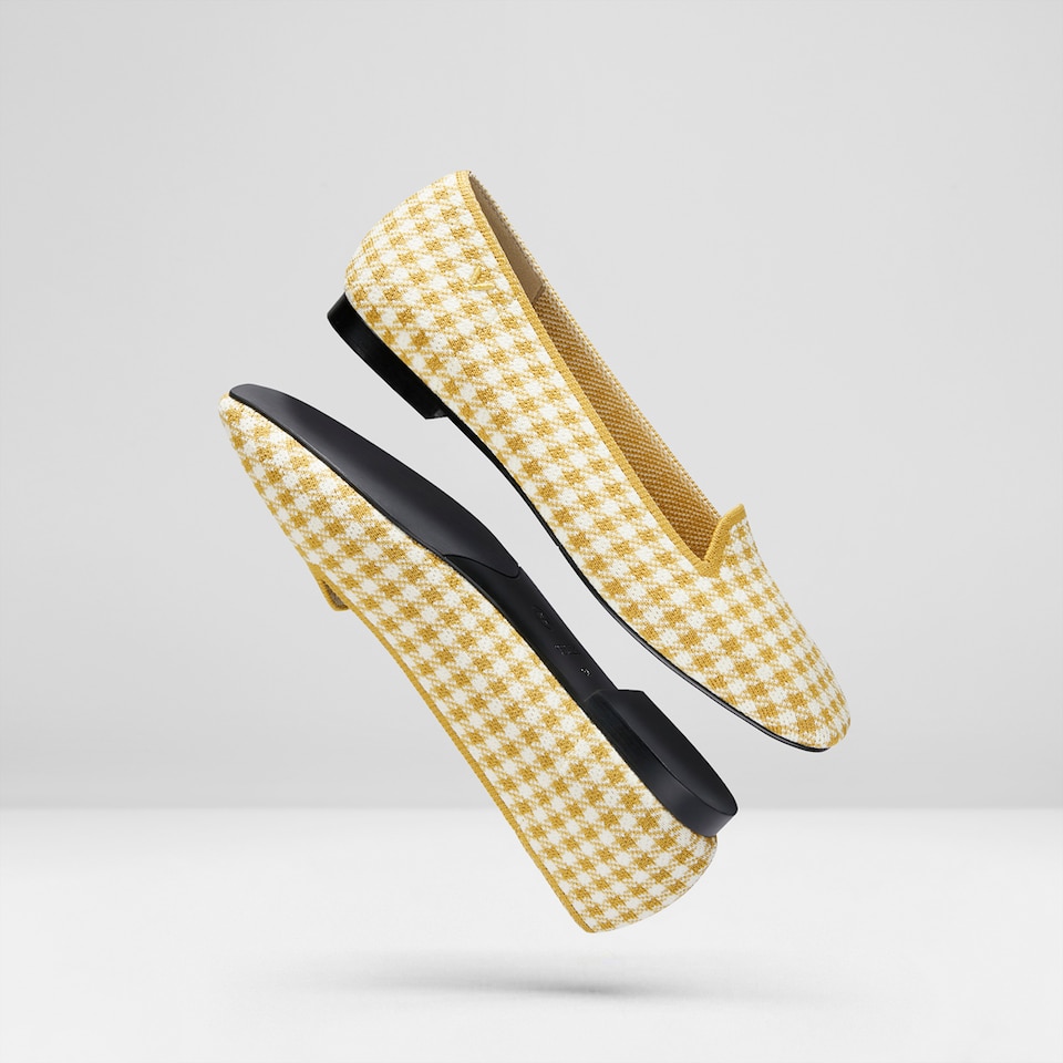 Sylvia Square-toe Loafers in Tuscany Yellow | Women's Sustainable, Washable and Stylish Shoes | VIVAIA
