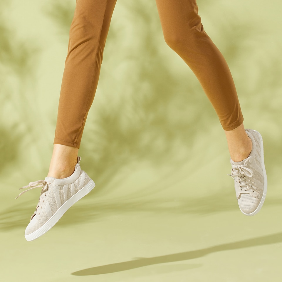Moira Lace-up Sneakers in Cream Ivory | Women's Sustainable, Washable and Stylish Shoes | VIVAIA