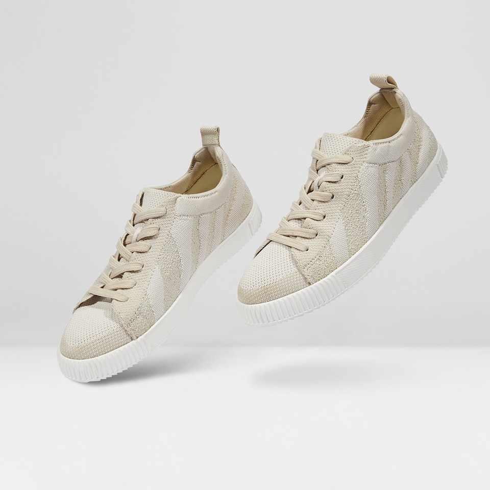 Moira Lace-up Sneakers in Cream Ivory | Women's Sustainable, Washable and Stylish Shoes | VIVAIA