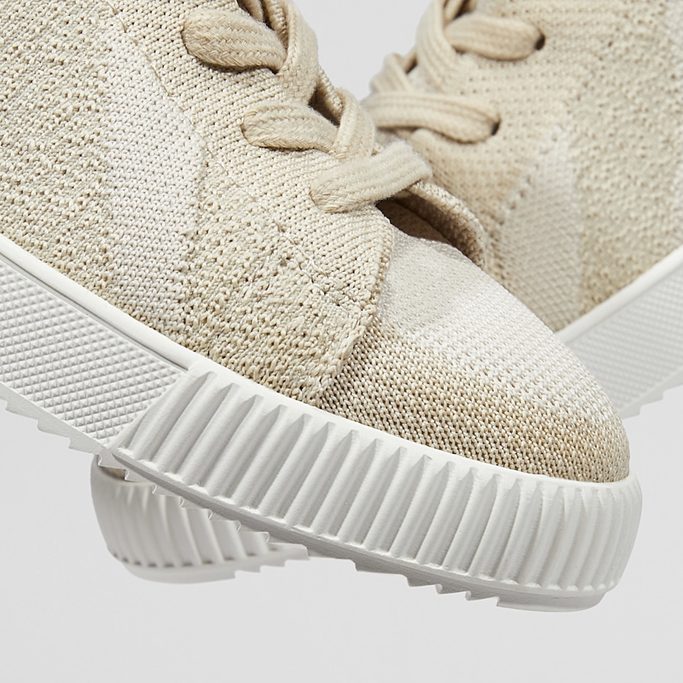 Moira Lace-up Sneakers in Cream Ivory | Women's Sustainable, Washable and Stylish Shoes | VIVAIA