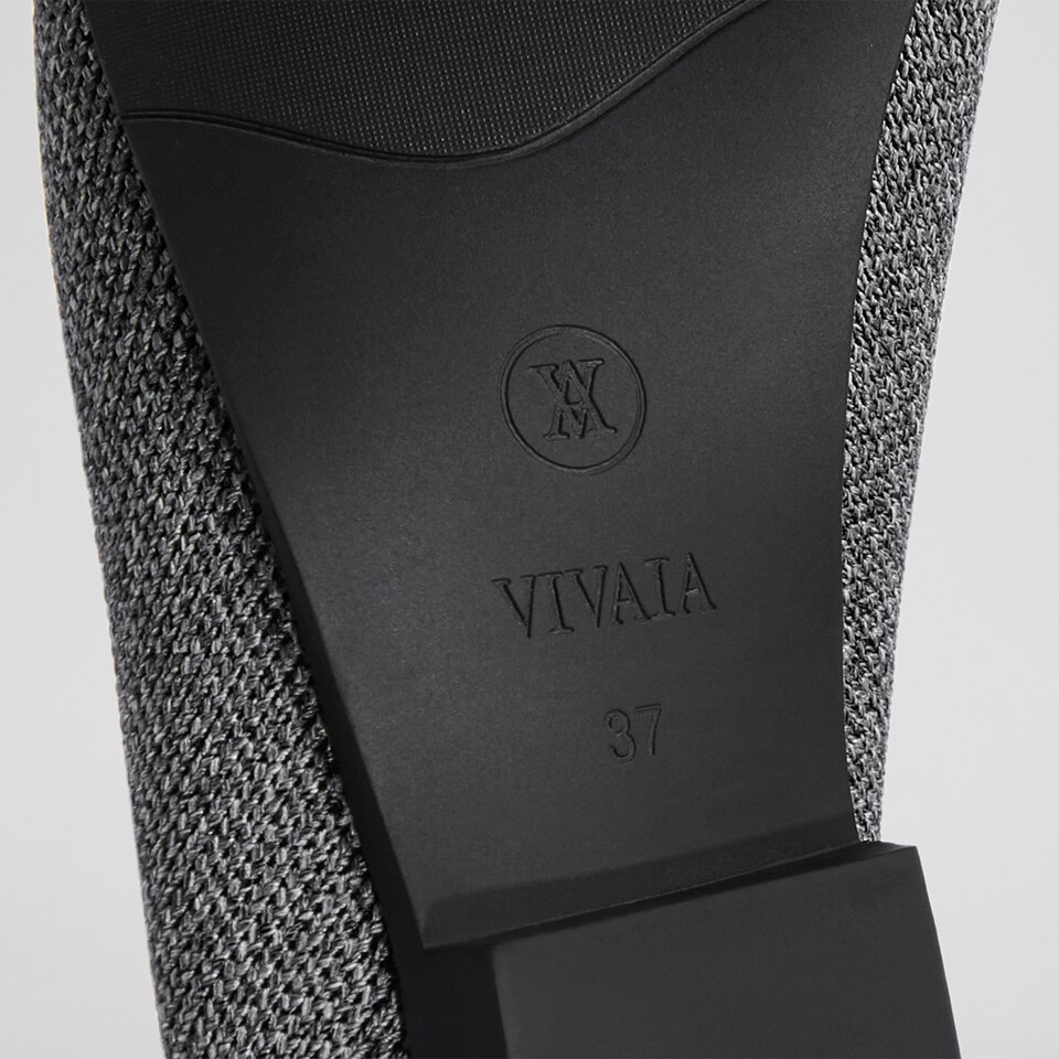 Leona Square-toe Loafers in Rich Grey | Women's Sustainable, Washable and Stylish Shoes | VIVAIA