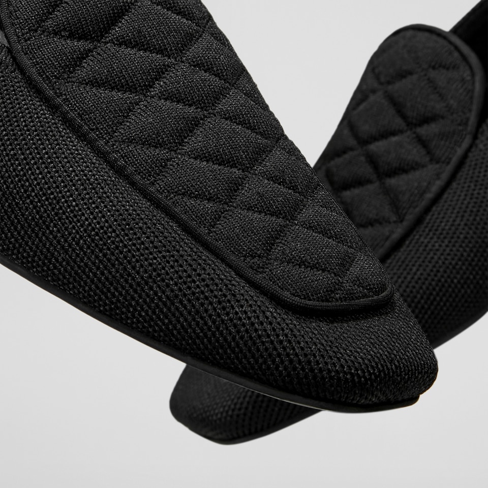 Leona Wool Square-toe Loafers in Black | Women's Sustainable, Washable and Stylish Shoes | VIVAIA
