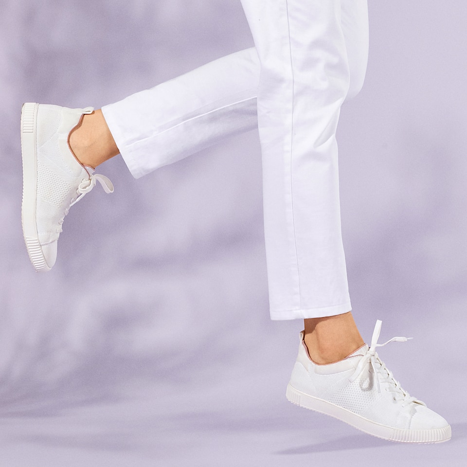 Evermore Round-toe Sneakers in Whisper White | Women's Sustainable, Washable and Stylish Shoes | VIVAIA