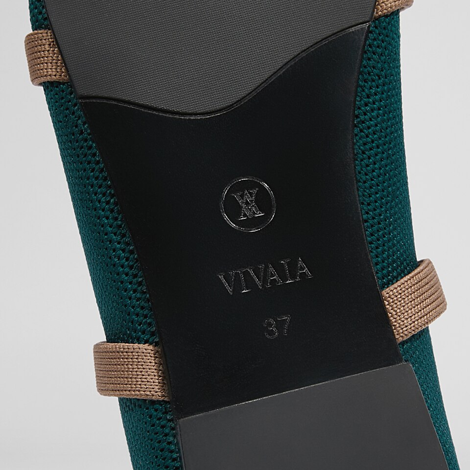 Elle Pointy Sandals in Deep Peacock | Women's Sustainable and Stylish Shoes | VIVAIA