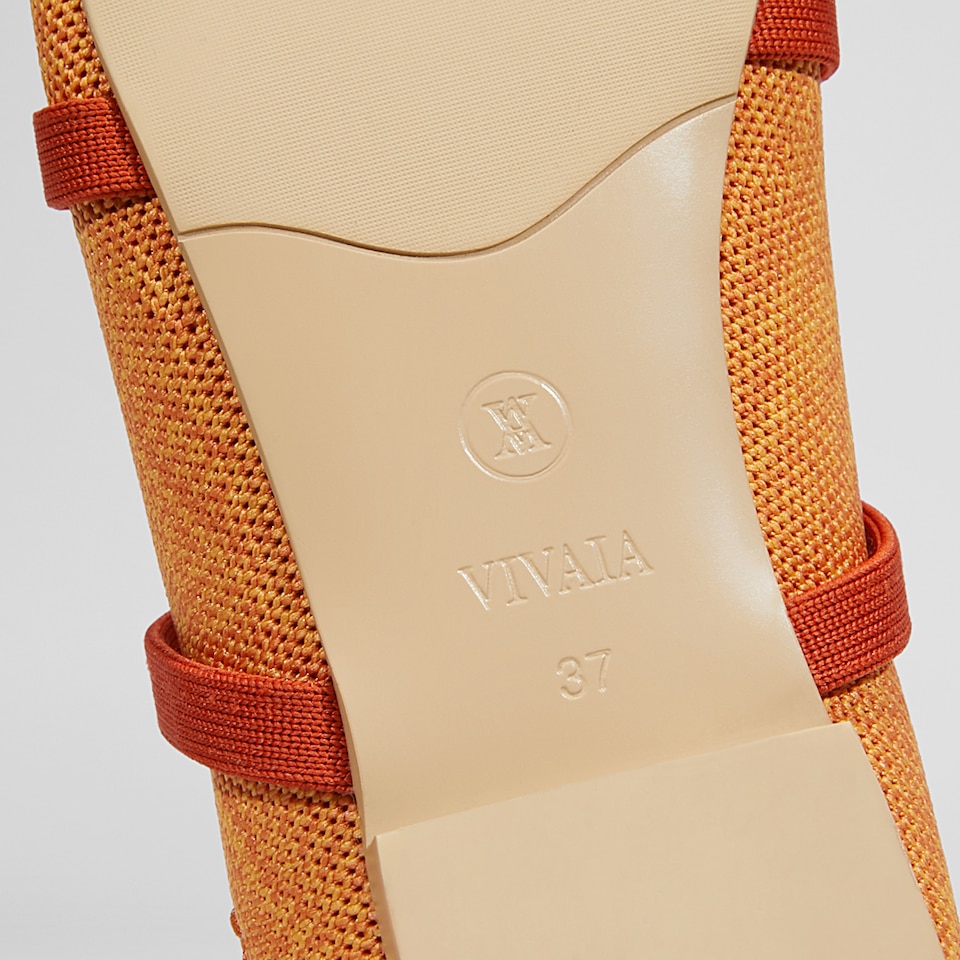 Elle Pointy Sandals in Coral Orange | Women's Sustainable and Stylish Shoes | VIVAIA