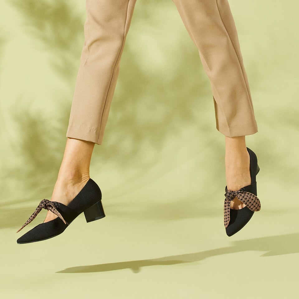 Aurora Pointy Heels in Black | Women's Sustainable and Stylish Shoes | VIVAIA