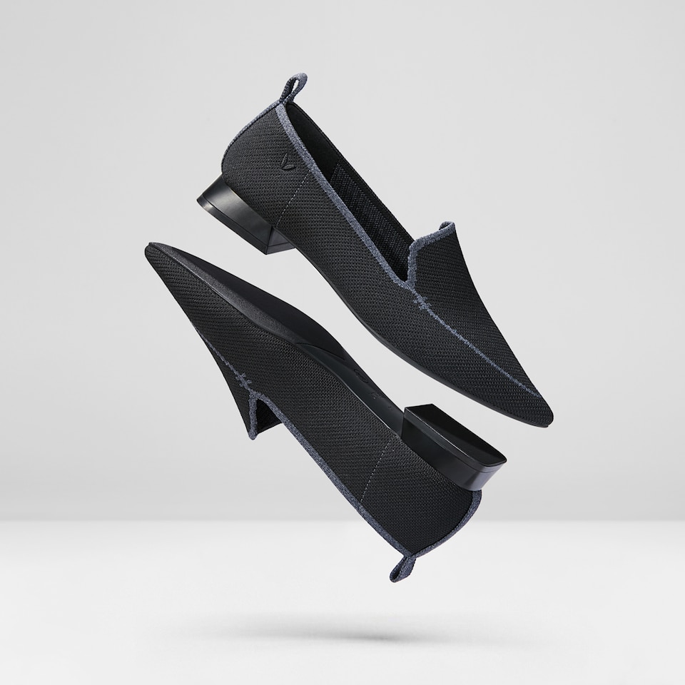 Doreen Pointy Loafers in Black | Women's Sustainable, Washable and Stylish Shoes | VIVAIA