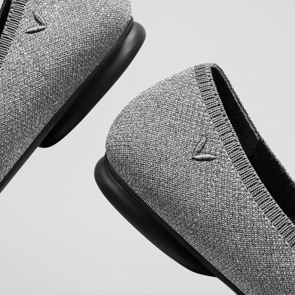 Tamia Bella Round-toe Flats in Smoke Gray | Women's Sustainable, Washable and Stylish Shoes | VIVAIA