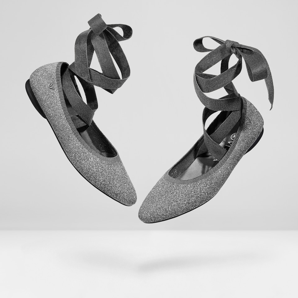 Tamia Bella Round-toe Flats in Smoke Gray | Women's Sustainable, Washable and Stylish Shoes | VIVAIA
